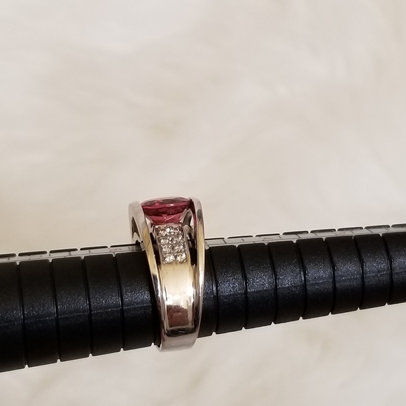 14k WG Pink Tourmaline and Diamond - Picture 5 of 11